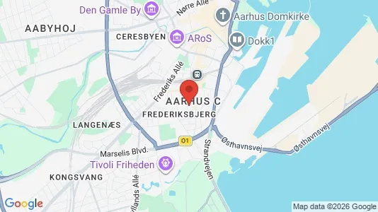 Kontorfællesskaber til leje i Århus C - Foto fra Google Street View