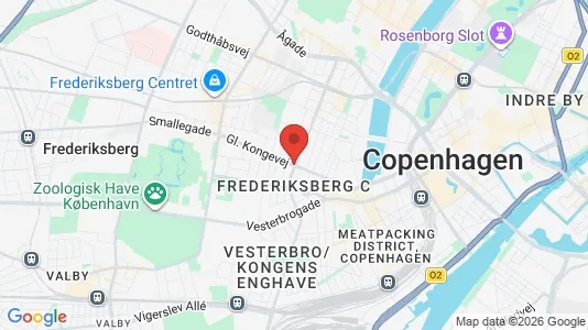 Kontorfællesskaber til leje i Frederiksberg C - kort over placeringen
