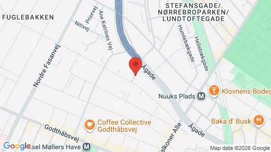 Kontorfællesskaber til leje i Frederiksberg - kort over placeringen